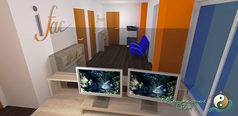 Visuel 3D mettant en scène la proposition d'une ambiance contrastée - Vue d'ensemble
