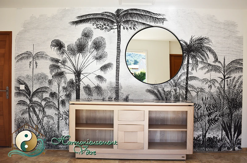 Réalisation de la décoration – étape 3 : positionnement du miroir