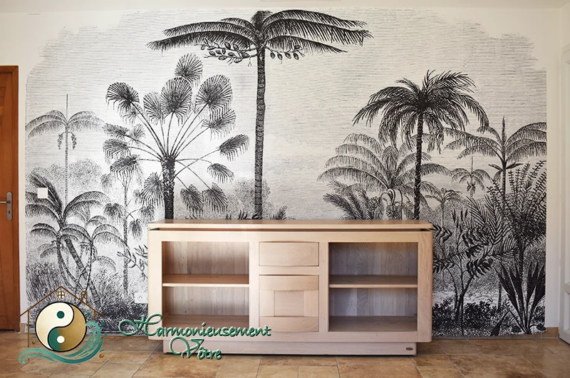 Réalisation de la décoration – étape 2 : positionnement du mobilier existant