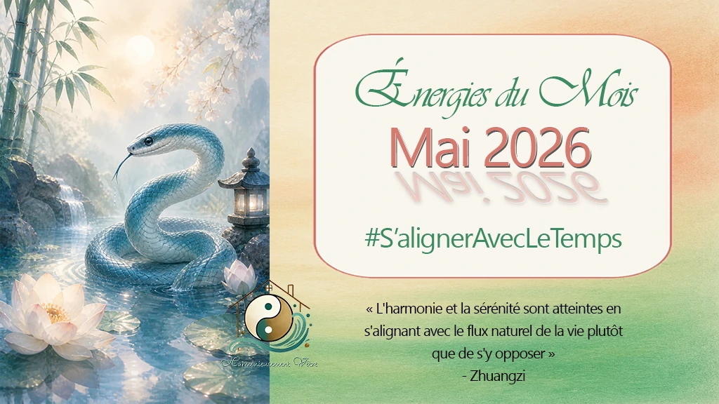 Décryptage des énergies du Mois de Mai 2026 – Serpent d'EAU - par Laurence Trégoat, Harmonieusement Vôtre